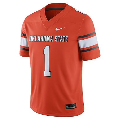 Men's Nike #1 Orange Oklahoma State Cowboys Game Jersey