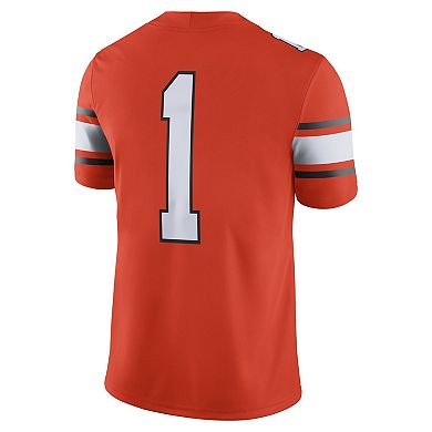 Men's Nike #1 Orange Oklahoma State Cowboys Game Jersey