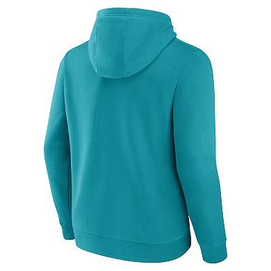 Men's Fanatics Branded  Aqua Miami Dolphins Between the Pylons Pullover Hoodie