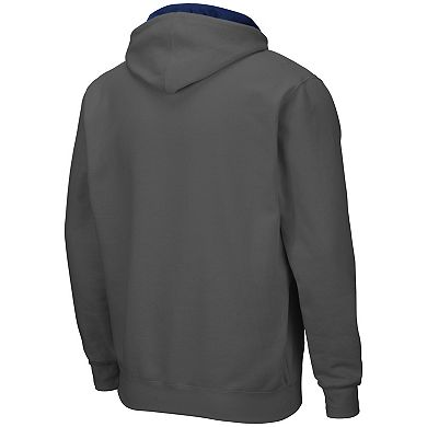 Men's Colosseum Charcoal Virginia Cavaliers Arch & Logo 3.0 Full-Zip Hoodie