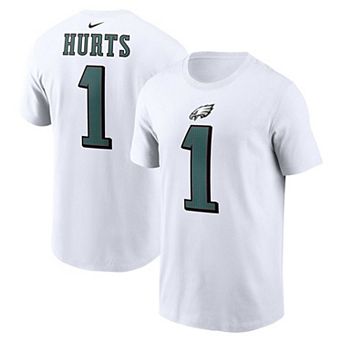 Men's Nike Jalen Hurts White Philadelphia Eagles Player Name & Number T-Shirt