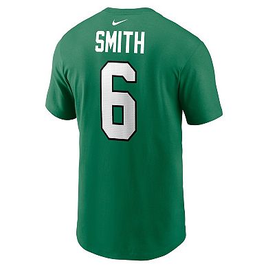 Men's Nike DeVonta Smith Kelly Green Philadelphia Eagles Alternate Player Name & Number T-Shirt