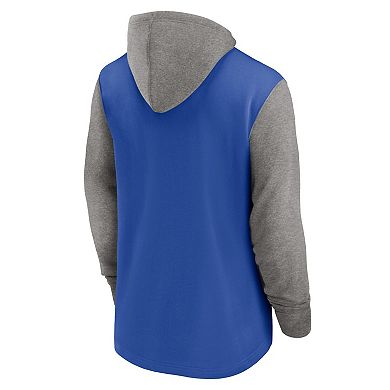 Men's Nike Royal Los Angeles Rams Fashion Color Block Pullover Hoodie