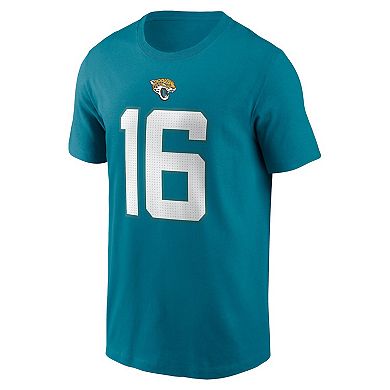 Men's Nike Trevor Lawrence Teal Jacksonville Jaguars Player Name & Number T-Shirt