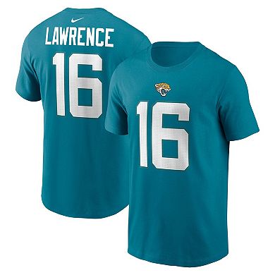 Men's Nike Trevor Lawrence Teal Jacksonville Jaguars Player Name & Number T-Shirt