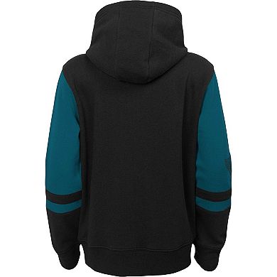 Youth Black Jacksonville Jaguars Colorblock Full-Zip Hoodie
