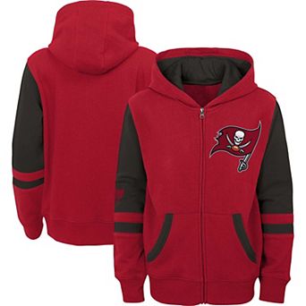 Youth Red Tampa Bay Buccaneers Colorblock Full-Zip Hoodie