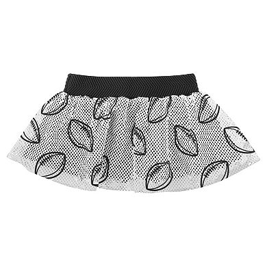 Girls Infant Heather Gray/Black New Orleans Saints All Dolled Up Three-Piece Bodysuit, Skirt & Booties Set