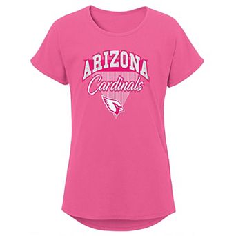 Girls Youth Pink Arizona Cardinals Playtime Dolman T-Shirt