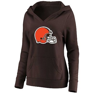 Women's Profile Nick Chubb Brown Cleveland Browns Plus Size Player Name & Number Pullover Hoodie
