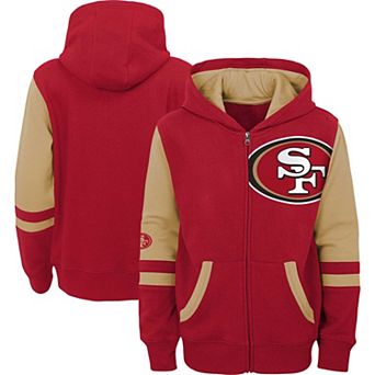 Preschool Scarlet San Francisco 49ers Stadium Color Block Full-Zip Hoodie