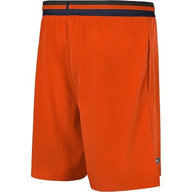 Men's Orange Denver Broncos Cool Down Tri-Color Elastic Training Shorts