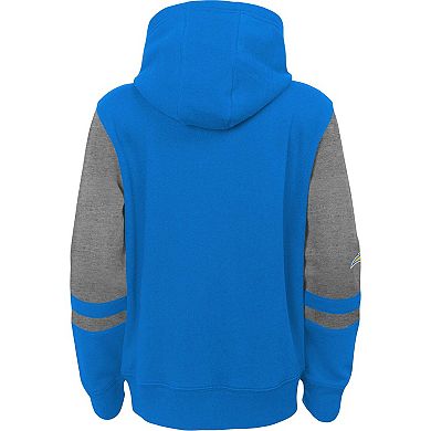 Preschool Powder Blue Los Angeles Chargers Stadium Color Block Full-Zip Hoodie