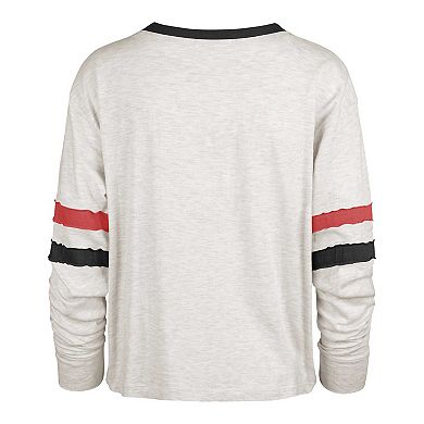 Women's '47 Oatmeal Ohio State Buckeyes All Class Lena Long Sleeve T-Shirt