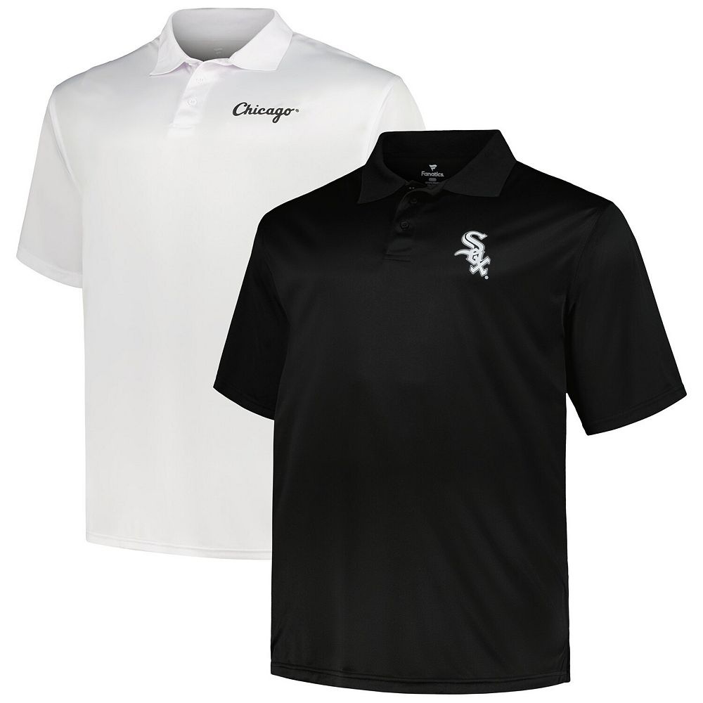 polo x 白と黒 セット Men's Profile Black/White Chicago White Sox Big & Tall Two-Pack