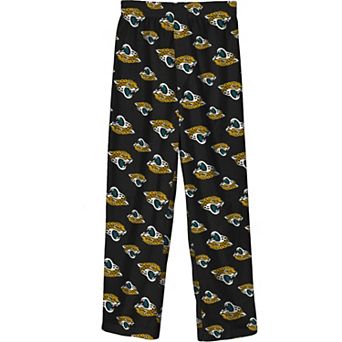 Youth Black Jacksonville Jaguars Team-Colored Printed Pajama Pants