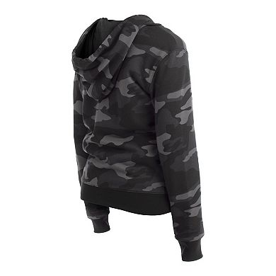 Women's New Era Black Green Bay Packers Camo Full-Zip Hoodie