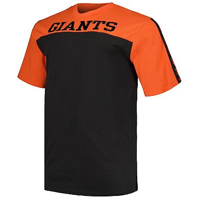 Men's Profile Orange/Black San Francisco Giants Big & Tall Yoke Knit T-Shirt