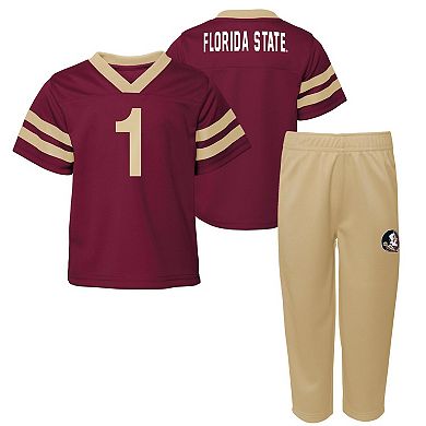 Toddler Garnet Florida State Seminoles Two-Piece Red Zone Jersey & Pants Set