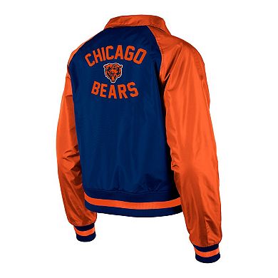 Women's New Era Navy Chicago Bears Coaches Raglan Full-Snap Jacket