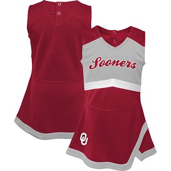 Girls Youth Crimson/Gray Oklahoma Sooners Cheer Captain Jumper Dress