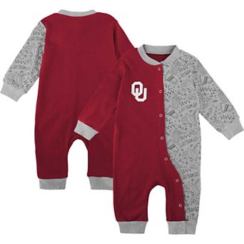 Infant Crimson Oklahoma Sooners Playbook Two-Tone Sleeper