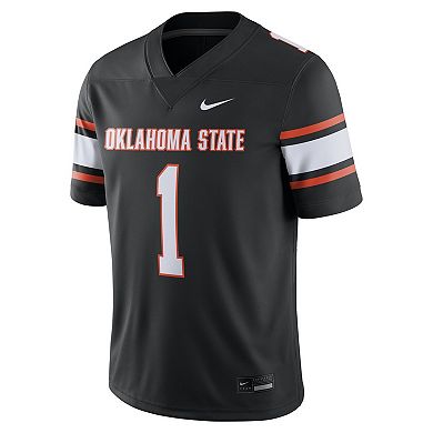Men's Nike #1 Black Oklahoma State Cowboys Game Jersey