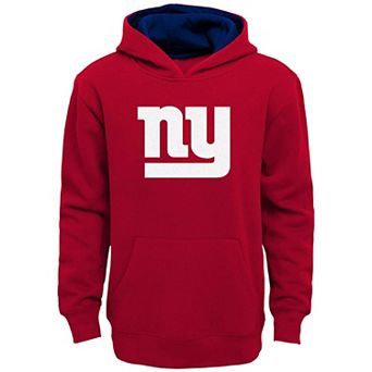 Youth Red New York Giants Prime Pullover Hoodie