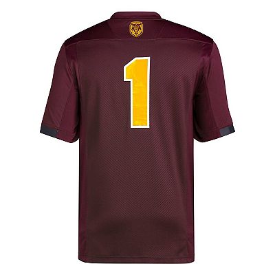 Men's adidas #1 Maroon Arizona State Sun Devils Premier Football