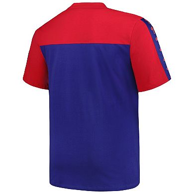 Men's Profile Red/Royal Philadelphia Phillies Big & Tall Yoke Knit T-Shirt