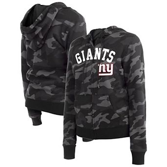 Women's New Era Black New York Giants Camo Full-Zip Hoodie