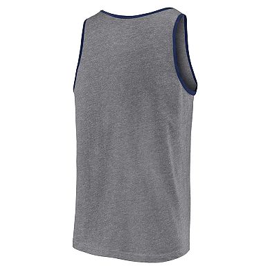Men's Profile Heather Charcoal Detroit Tigers Big & Tall Arch Over Logo Tank Top