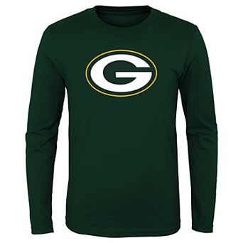 Preschool Green Green Bay Packers Primary Logo Long Sleeve T-Shirt