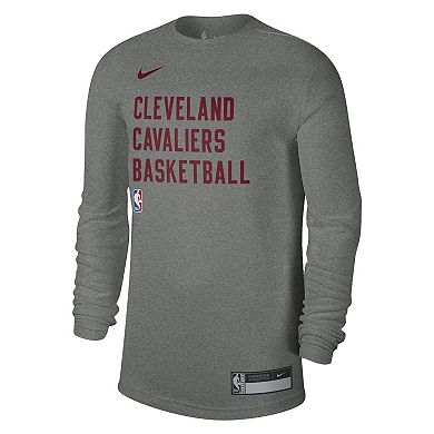 Unisex Nike Heather Gray Cleveland Cavaliers 2023/24 Legend On-Court Practice Long Sleeve T-Shirt