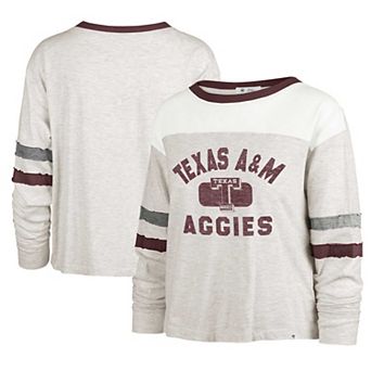 Women's '47 Oatmeal Texas A&M Aggies Vault All Class Lena Long Sleeve T-Shirt