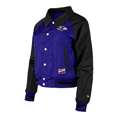 Women's New Era Purple Baltimore Ravens Coaches Raglan Full-Snap Jacket