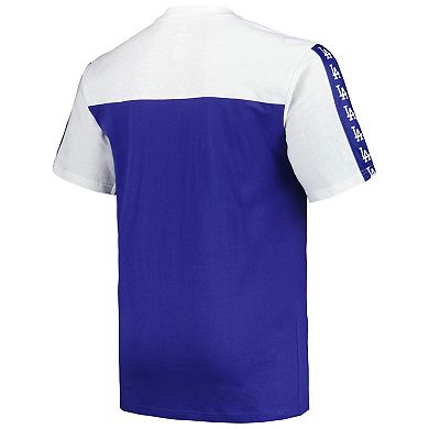 Men's Profile White/Royal Los Angeles Dodgers Big & Tall Yoke Knit T-Shirt