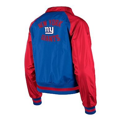 Women's New Era Royal New York Giants Coaches Raglan Full-Snap Jacket