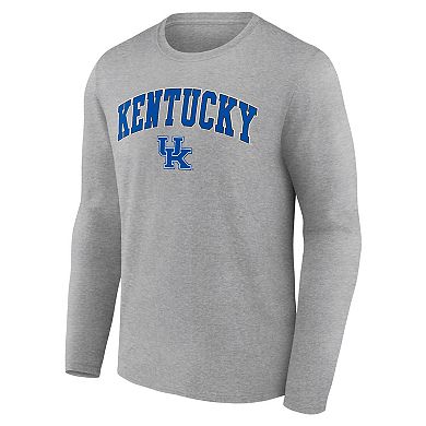 Men's Fanatics Branded Heather Gray Kentucky Wildcats Campus Long Sleeve T-Shirt