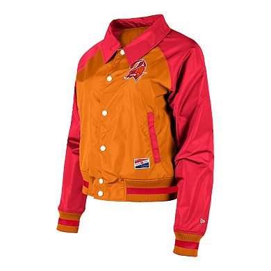 Women's New Era Orange Tampa Bay Buccaneers Coaches Raglan Full-Snap Jacket