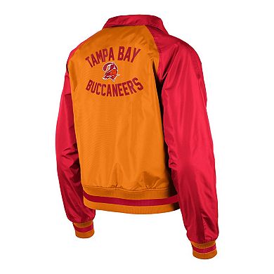 Women's New Era Orange Tampa Bay Buccaneers Coaches Raglan Full-Snap Jacket