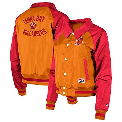 Women's New Era Orange Tampa Bay Buccaneers Coaches Raglan Full-Snap Jacket