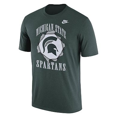 Men's Nike Green Michigan State Spartans Campus Back to School T-Shirt