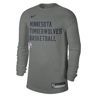Unisex Nike Heather Gray Minnesota Timberwolves 2023/24 Legend On-Court Practice Long Sleeve T-Shirt
