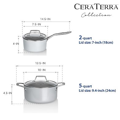 TECHEF - CeraTerra - 6 Piece Cookware Set