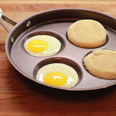TECHEF - Eggcelente Pan, Swedish Pancake Pan, Plett Pan, Multi Egg Pan, 4-Cup Egg Frying Pan, Nonstick Egg Cooker Pan