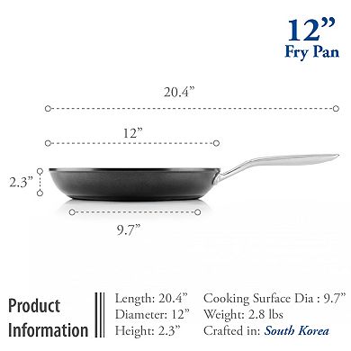 TECHEF - Onyx Collection - 12 Inch Frying Pan with Cover