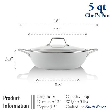 TECHEF - CeraTerra - 5 Quart Chef Pan