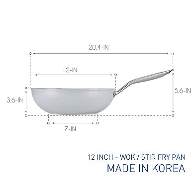 TECHEF - CeraTerra - 12 Inch Wok/Stir-Fry Pan with Cover