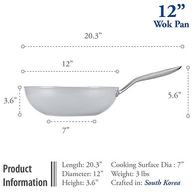 TECHEF - CeraTerra - 12 Inch Wok/Stir-Fry Pan with Cover